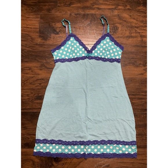 Cynthia Rowley Nightie Women's Blue nightgown Y2K style Large - Picture 1 of 3